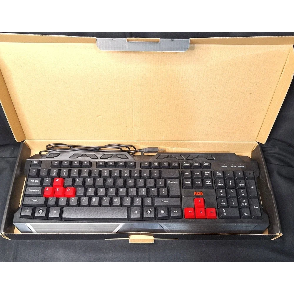 Azza Gaming Keyboard 9 Internet/Media Hot keys Plug & Play compatible Windows
